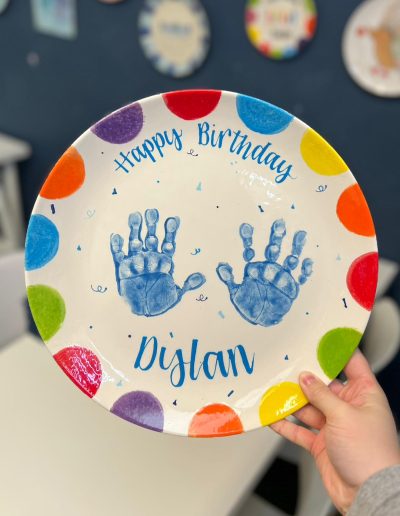 Happy Birthday Hand Print Plate